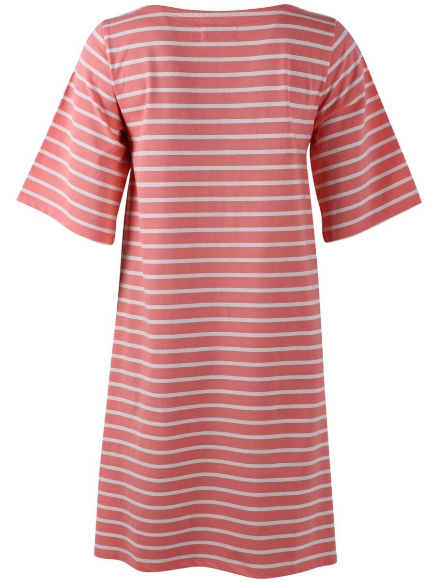 Danetrinidad Dress Bright Coral/Offwhite