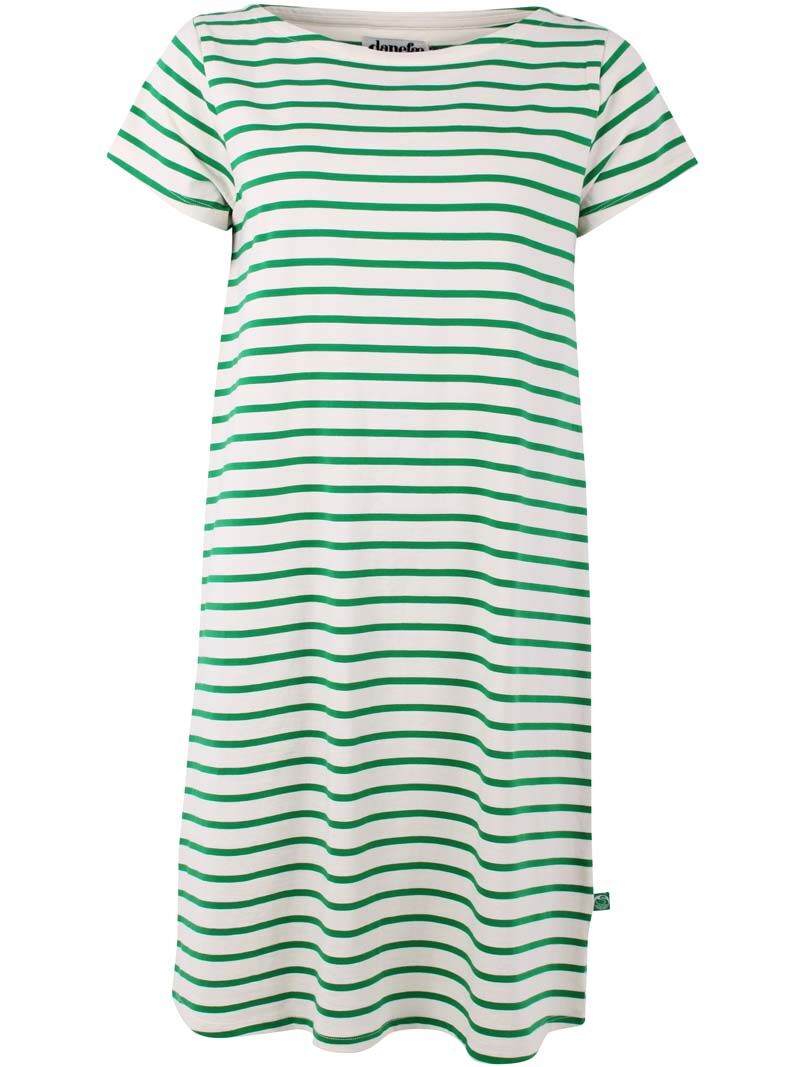 Danedomingo Heavy Cotton Dress Grass Green/Chalk