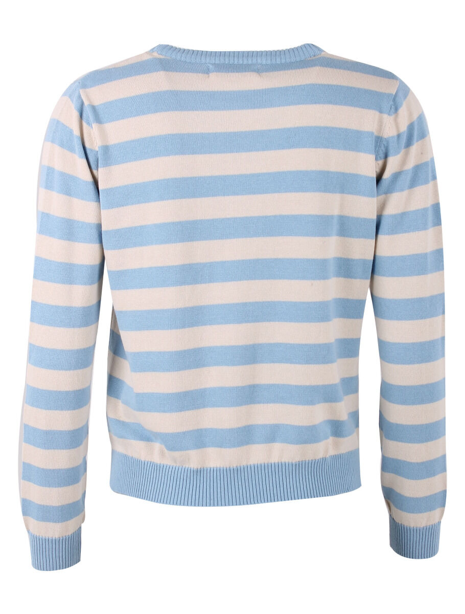 Danepearly Pearl Knit Sweater Lt Blue/Chalk