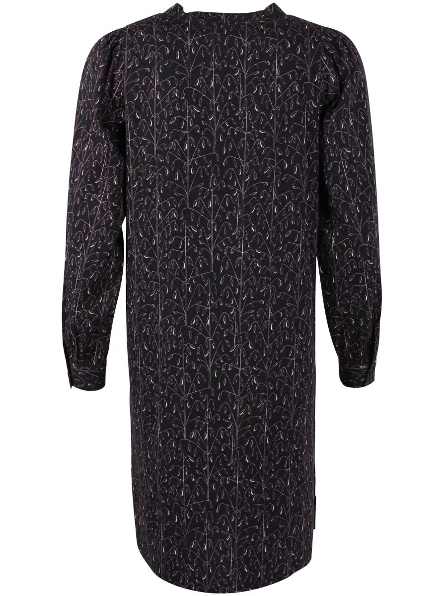 Danesocial Poplin Dress Black/Offwhite OATS