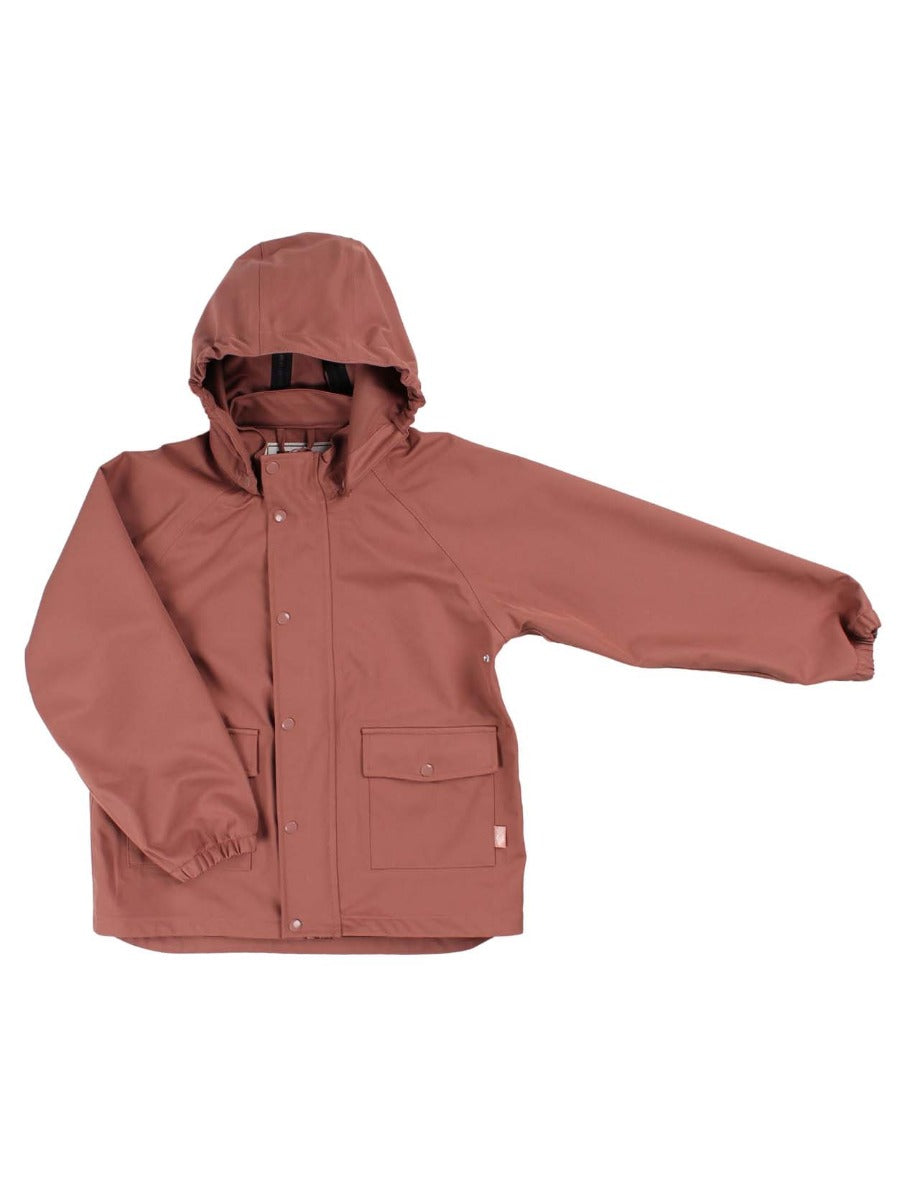 Regnjakke i beige rose til børn