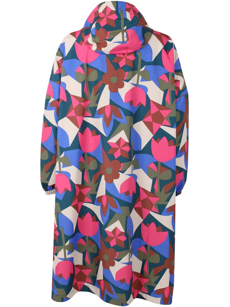 Regnponcho med mønster