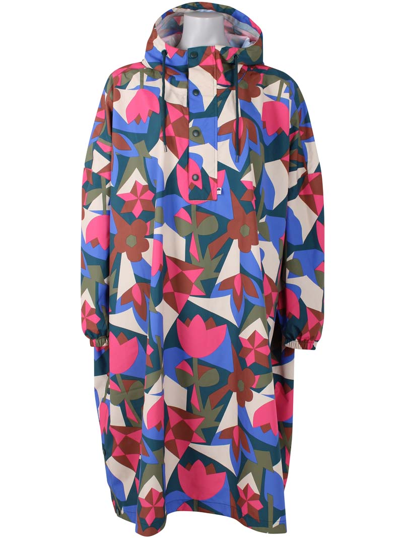 Regnponcho med mønster