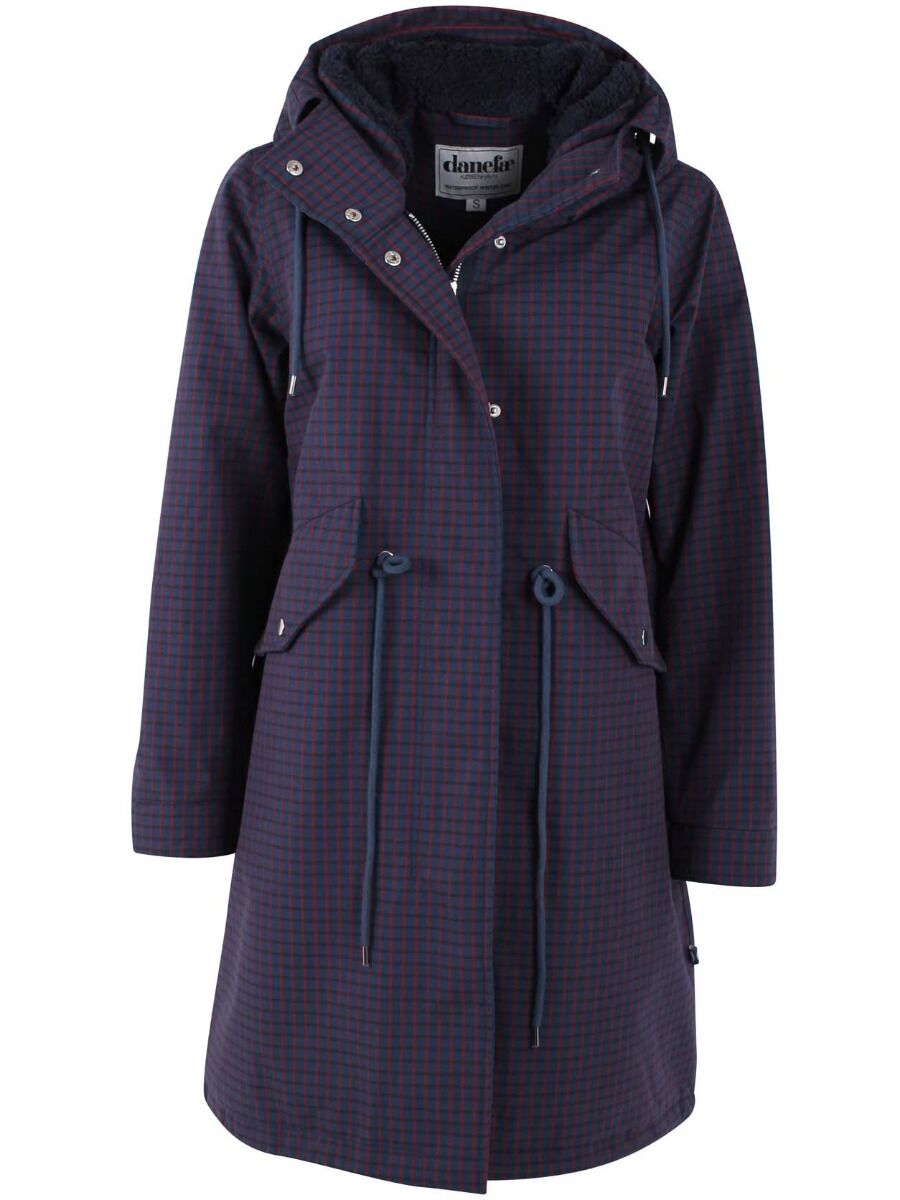 Danesvaneke Plaid Winter Parka Marine/Black/Redwine
