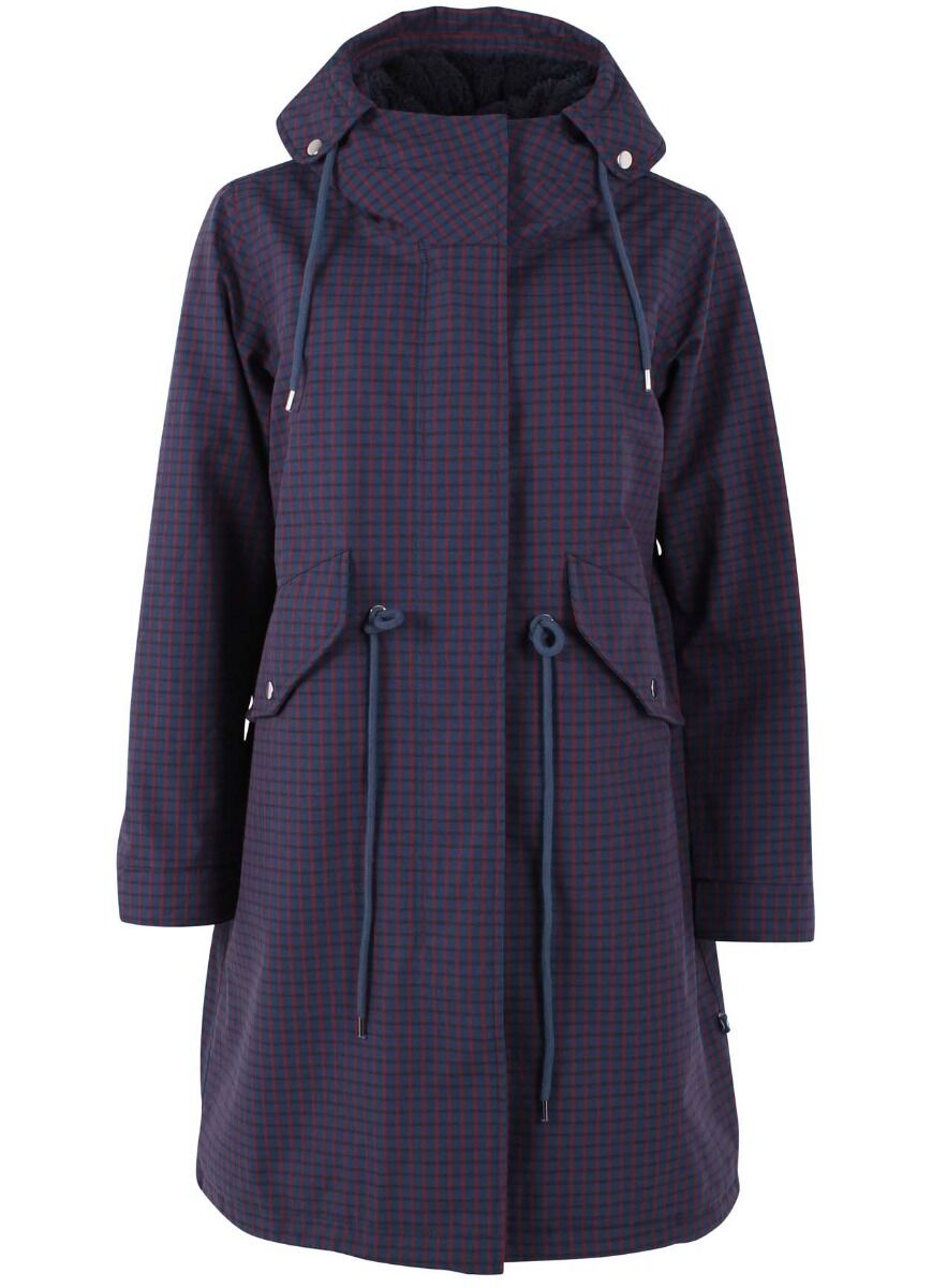 Danesvaneke Plaid Winter Parka Marine/Black/Redwine