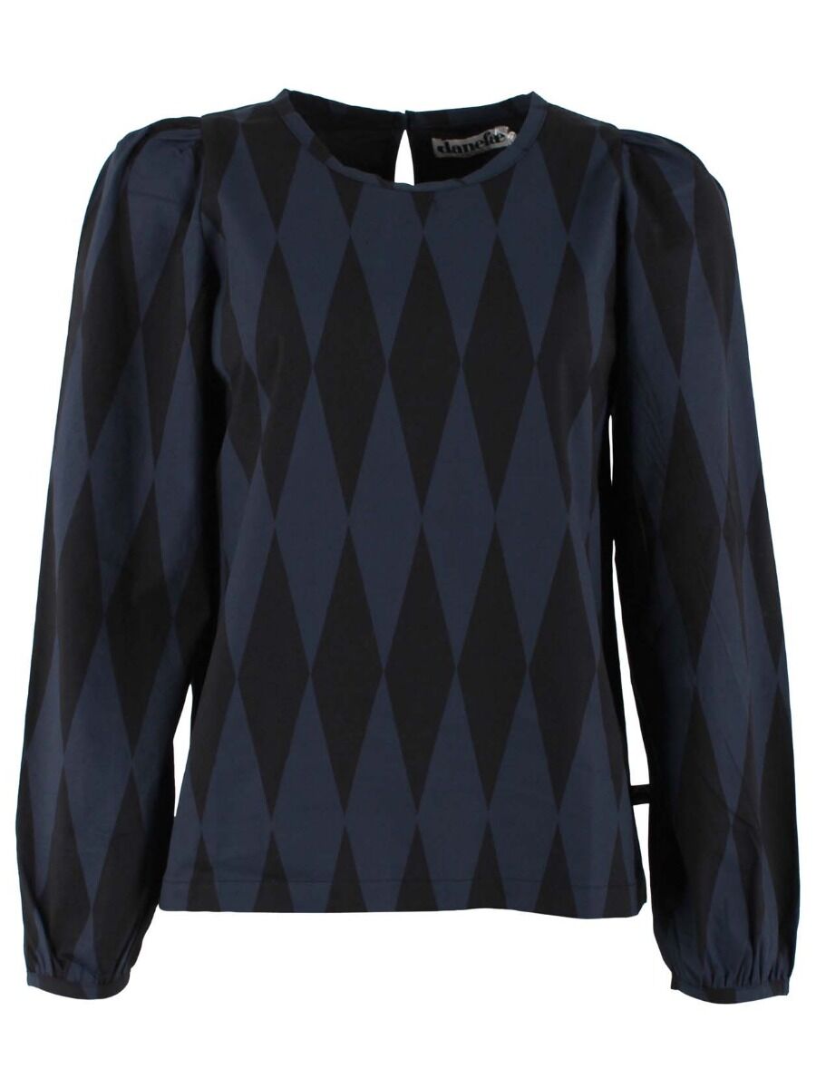 Danebette Poplin Shirt Black/Marine DIAMONDS