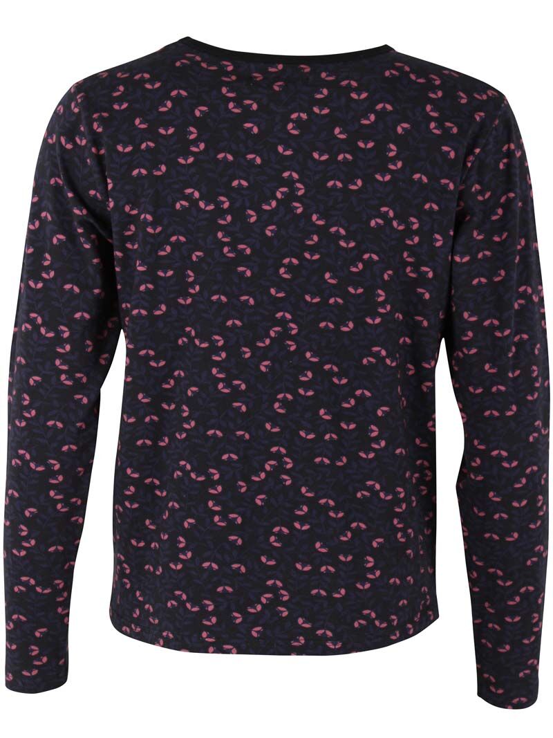 Danelotte Viscose Slub Tee Black/Grey Viola FLEURIE