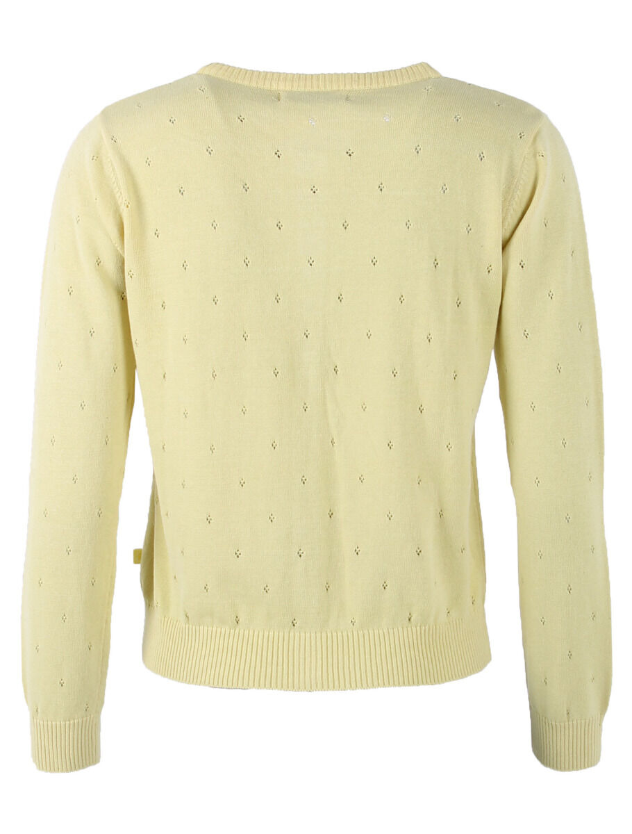 Danesaga Hole knit Cardigan Pale Yellow