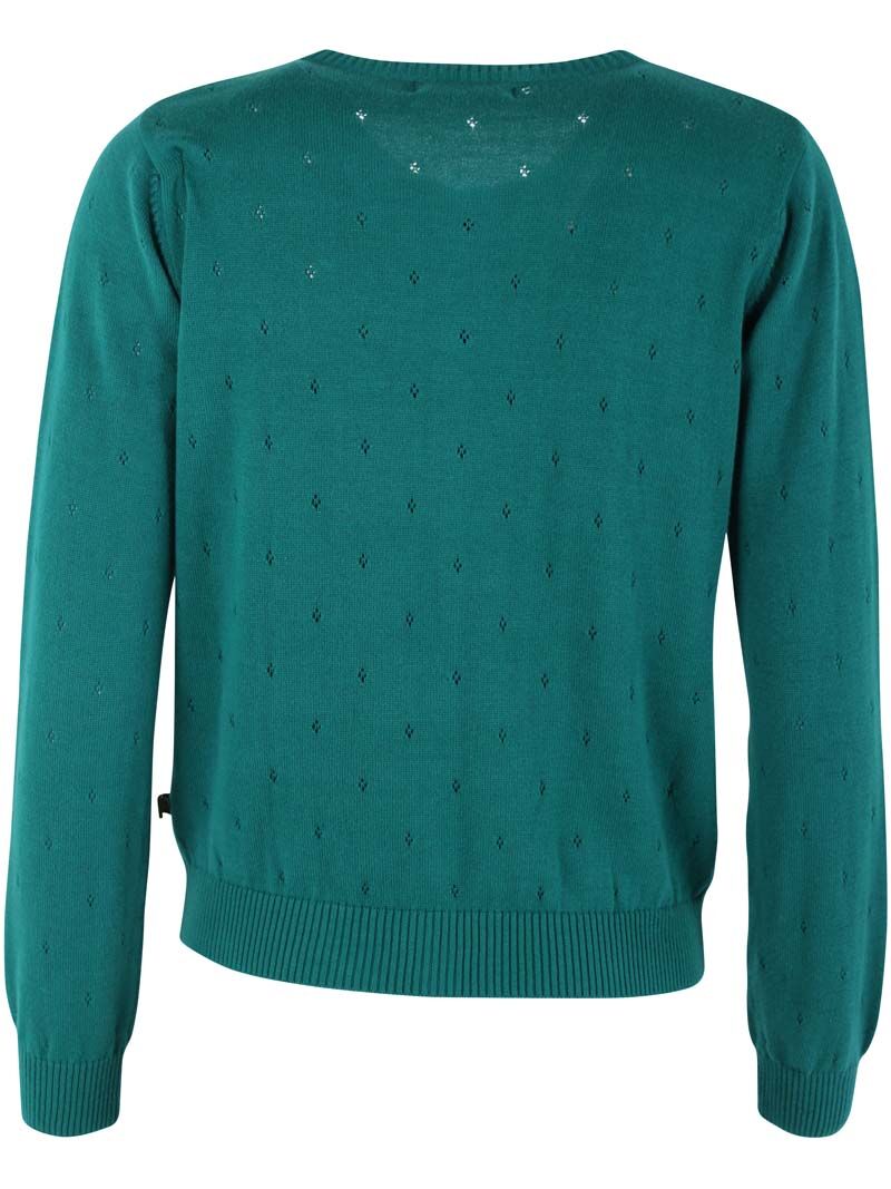 Danesaga Hole knit Cardigan Duck Green