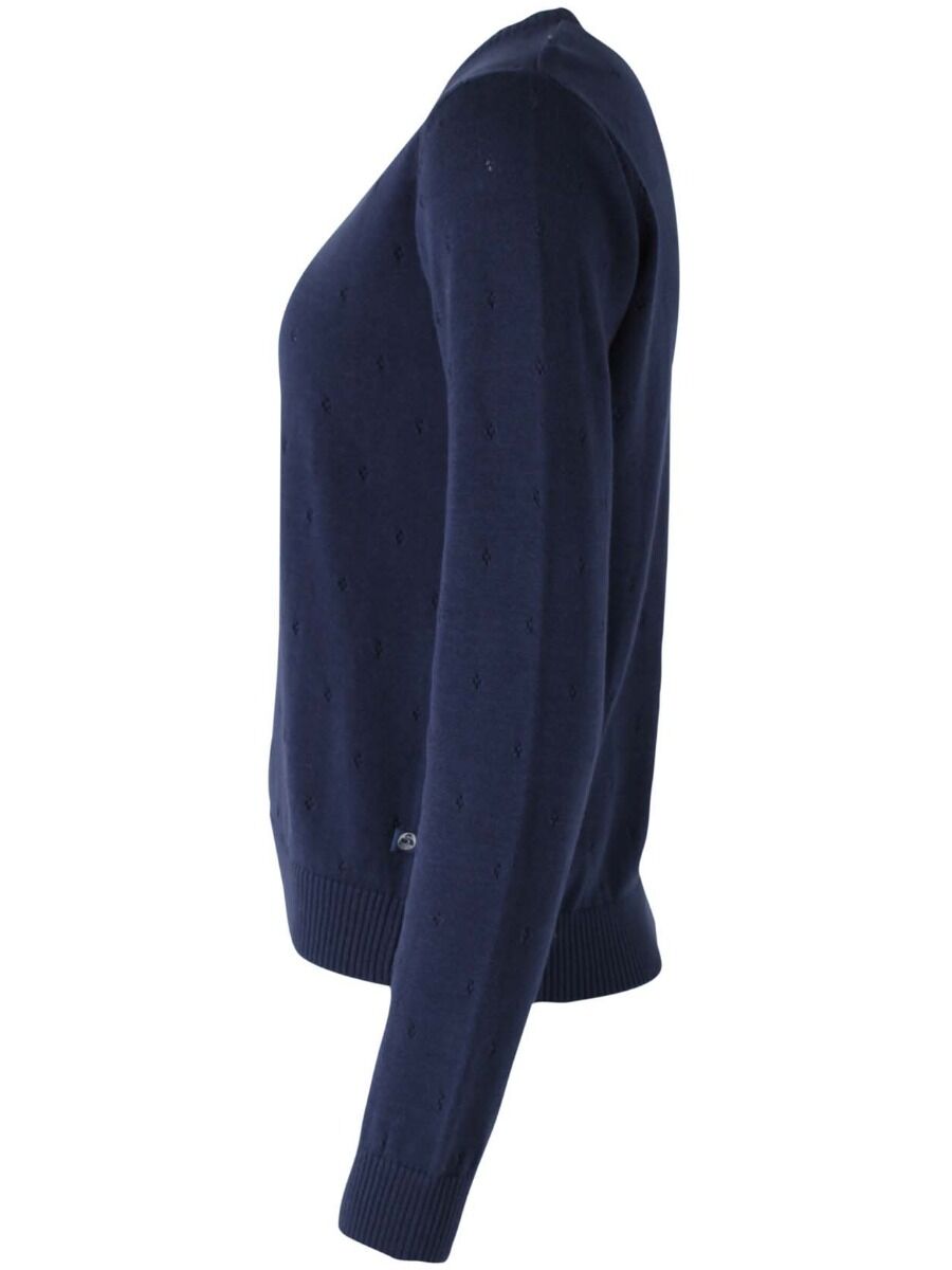 Danepearly Hole Knit Sweater Dk Navy