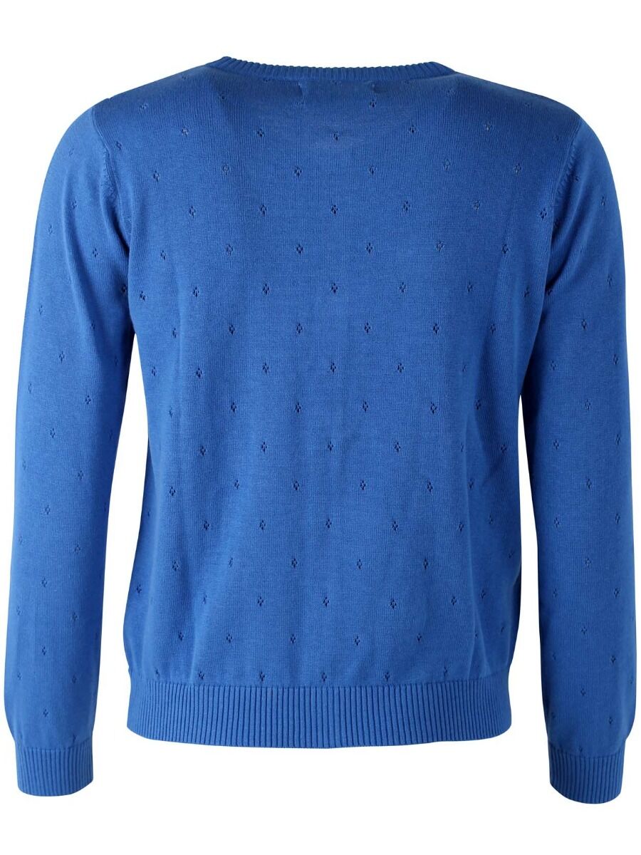 Danepearly Hole Knit Sweater Blue