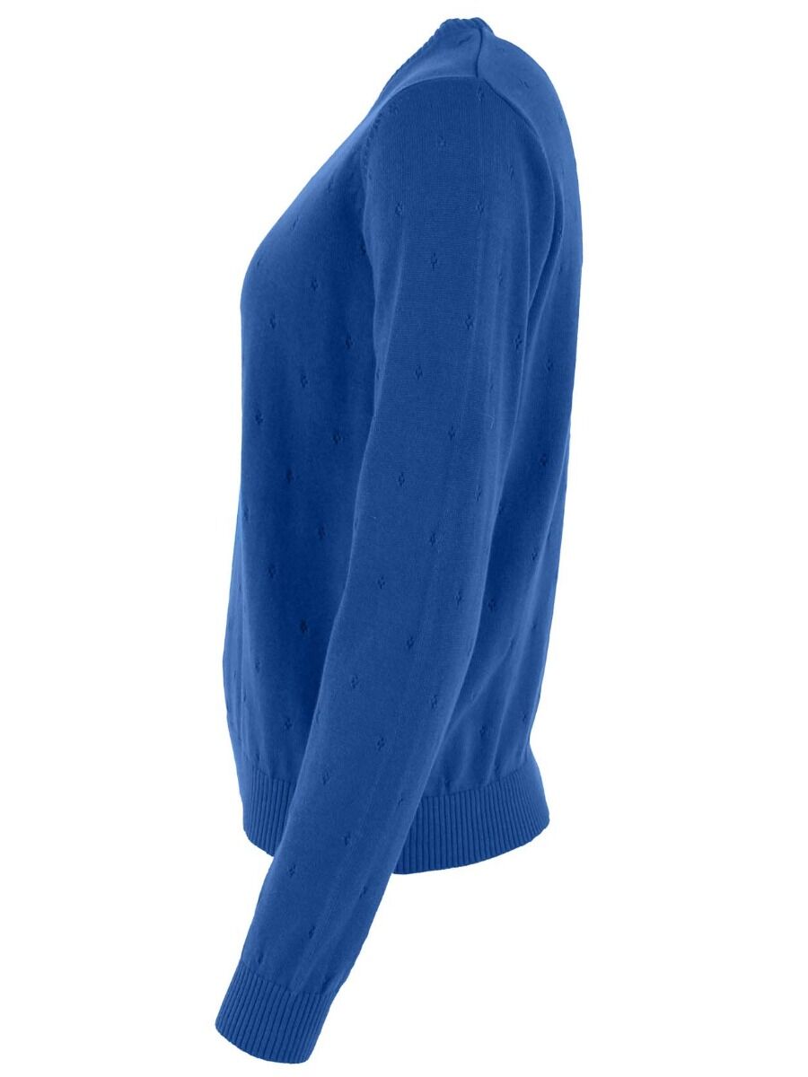 Danepearly Hole Knit Sweater Blue