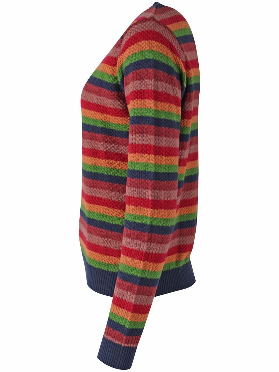 Danepearly Hole Knit Sweater Tonic Stripe