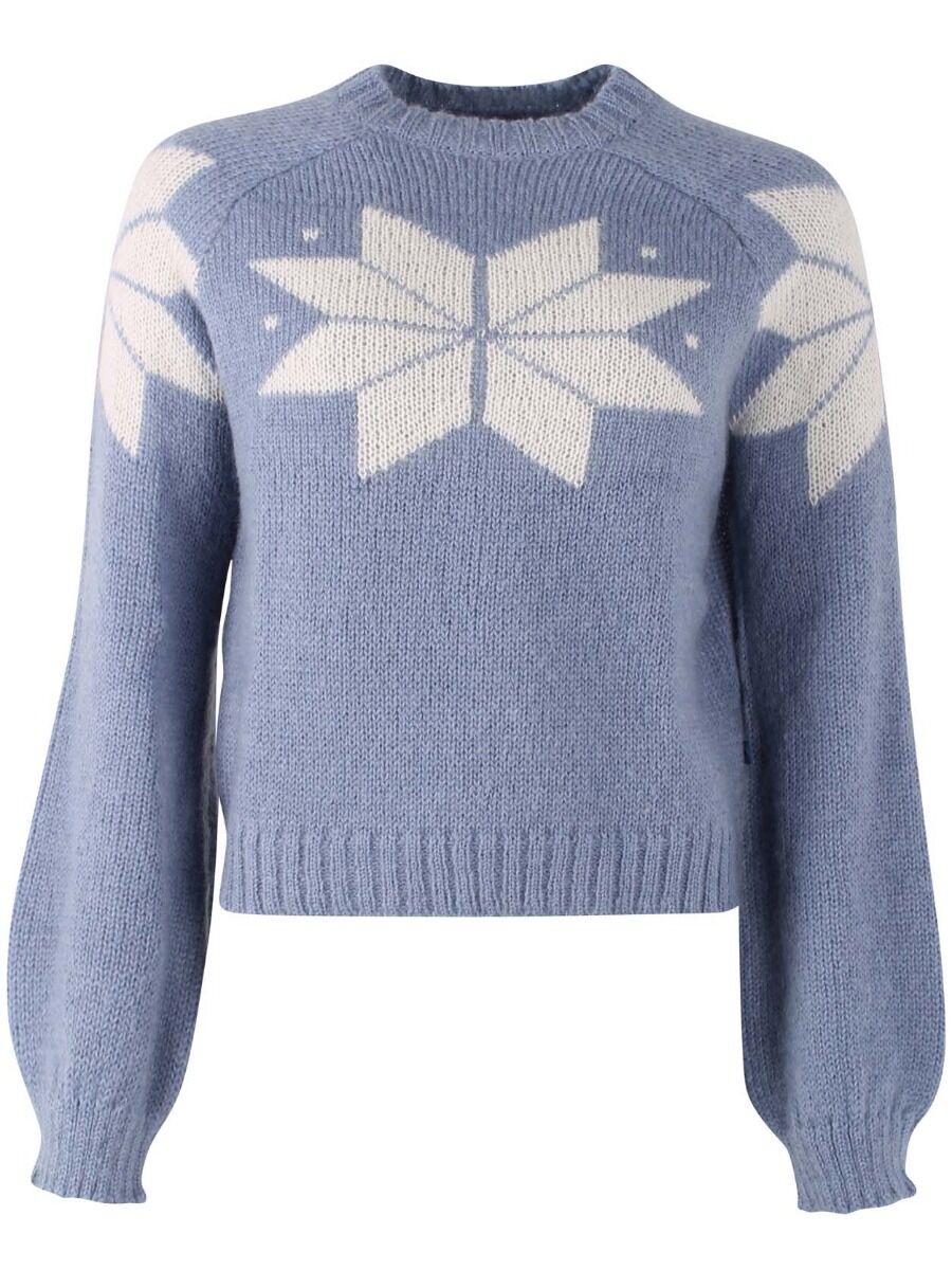 Danefantastic Flakes Wool Sweater Porcelaine/Chalk