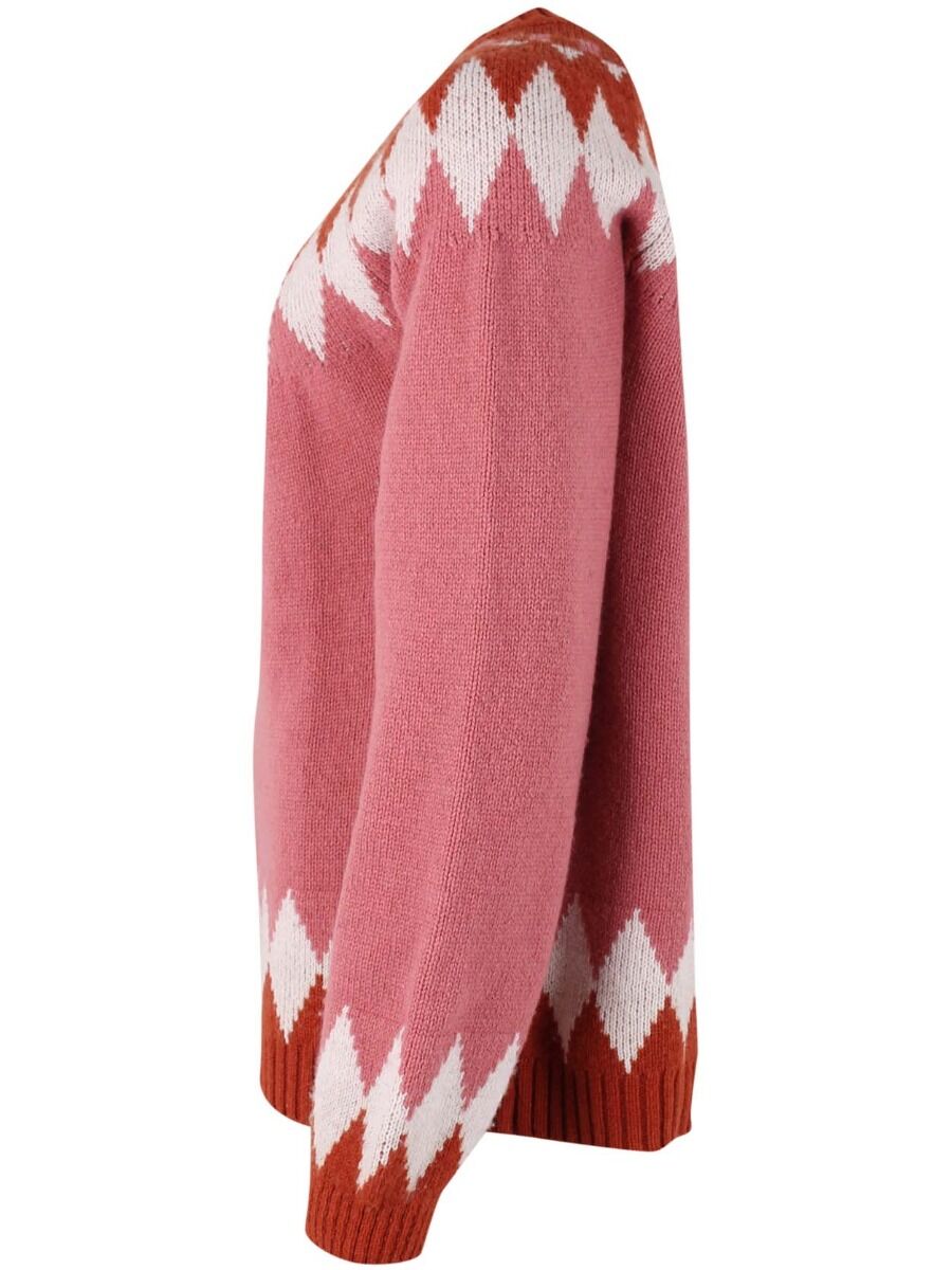 Danehot Stove Sweater Old Rose/Brick/Chalk
