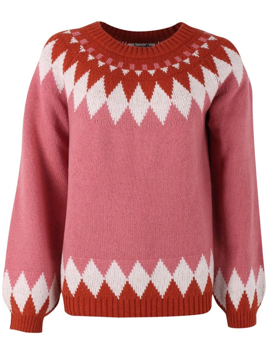 Danehot Stove Sweater Old Rose/Brick/Chalk