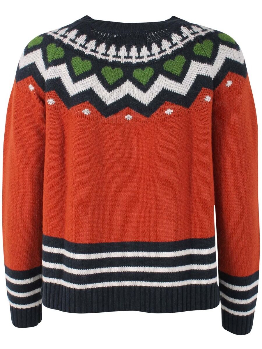 Danehareskov Cardigan Brick/Dk Navy/Chalk