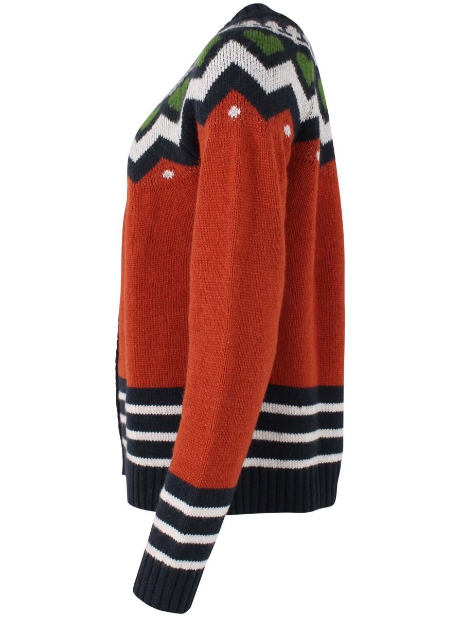 Danehareskov Cardigan Brick/Dk Navy/Chalk