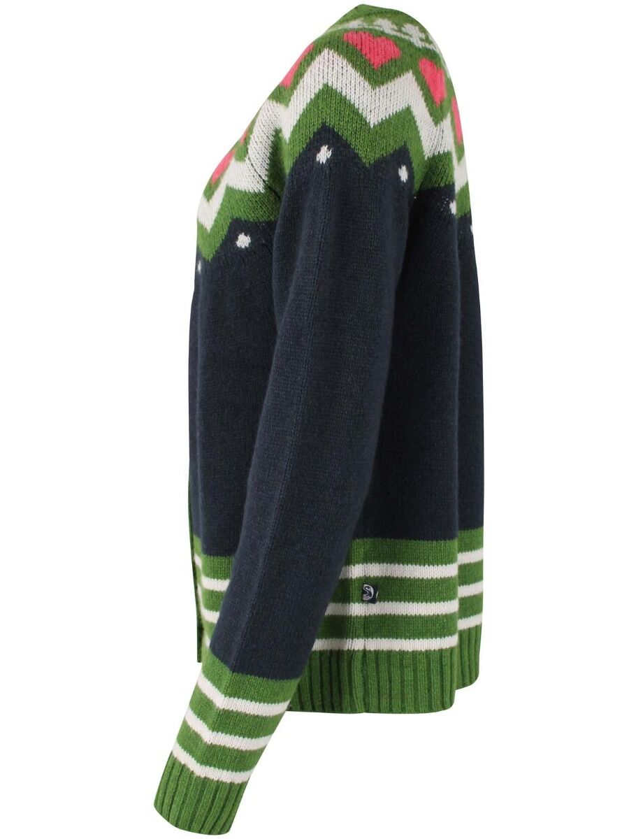 Danehareskov Cardigan Dk Navy/Fall Jungle/Chalk