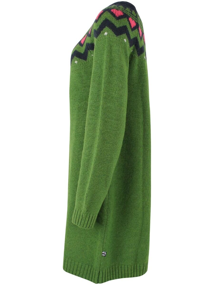 Danesukkertop Wool Sweater Dress Fall Jungle/Dk Navy/Rasberry Sorbet