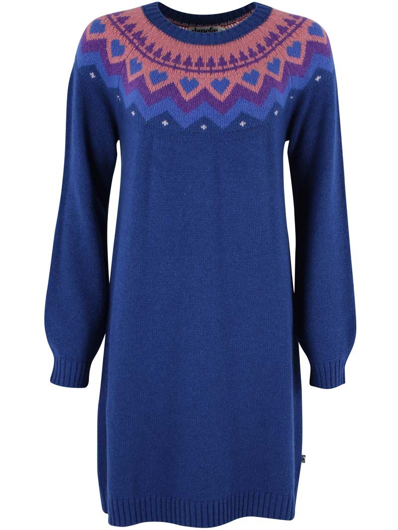 Danesukkertop Wool Sweater Dress Deep Marine