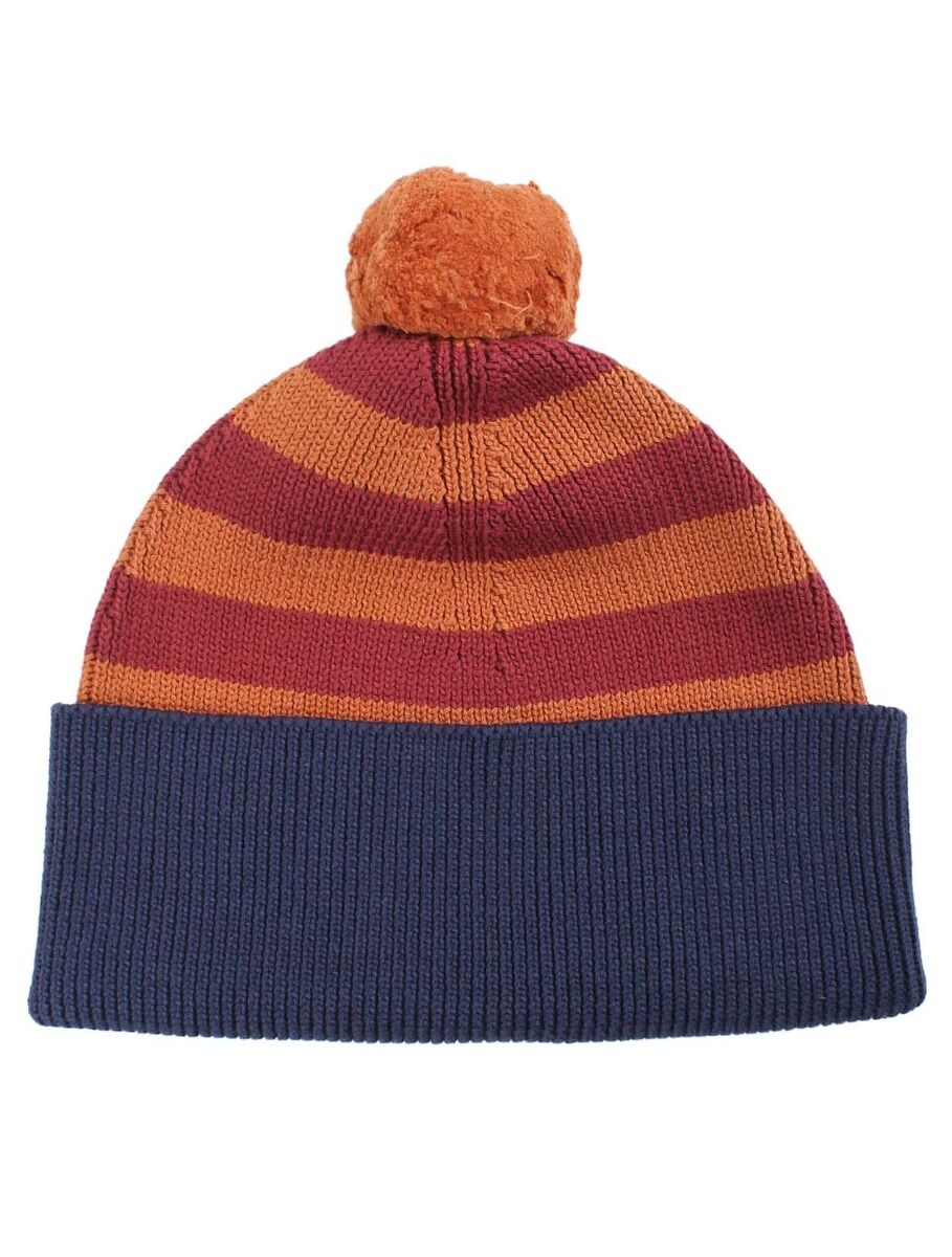 Danemoon Beanie Marine/Red wine/Occer