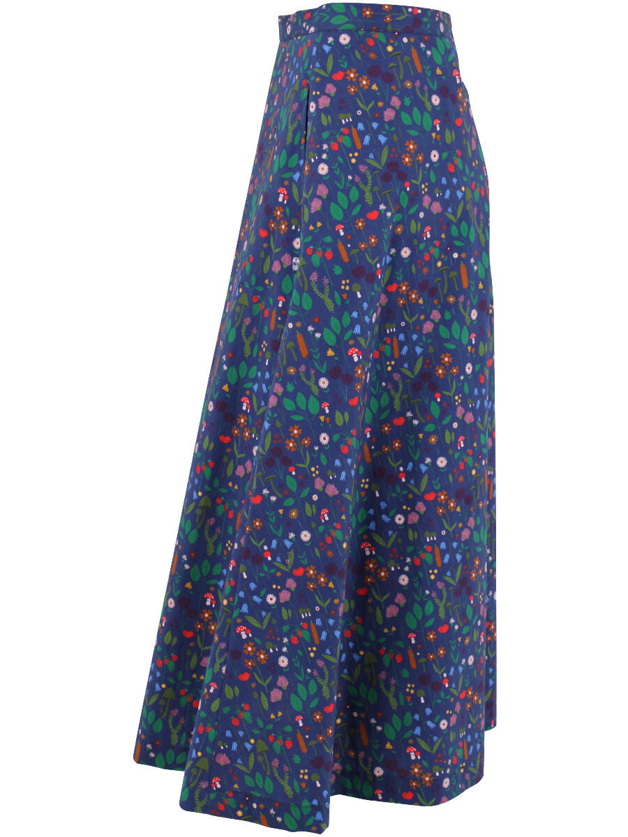 Danebrava Poplin Skirt Grey Marine BOTANICAL