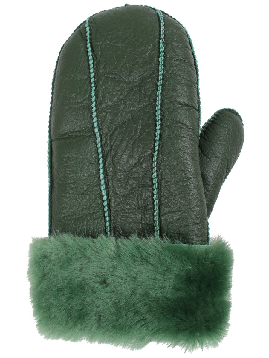 No Waste Sheepskin Napa Gloves Green