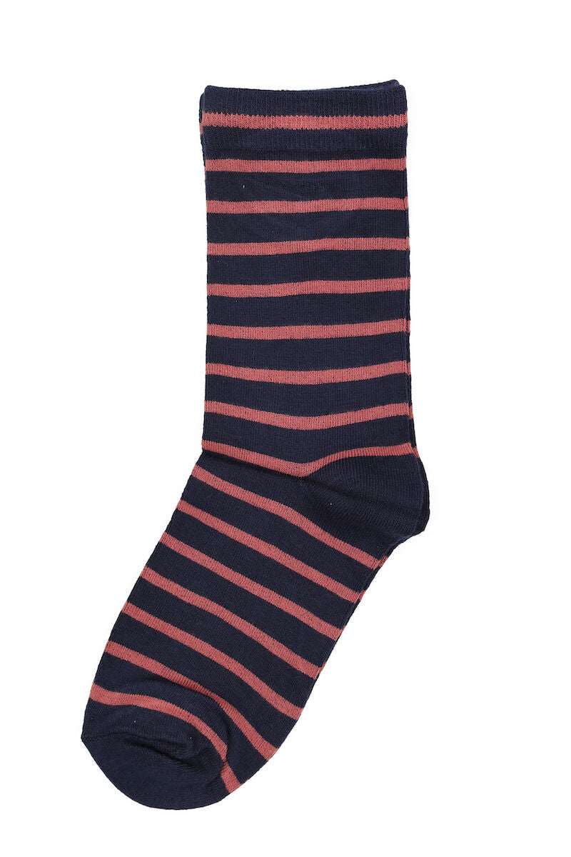 Danewalk with me Socks Dk Navy/Old Rose