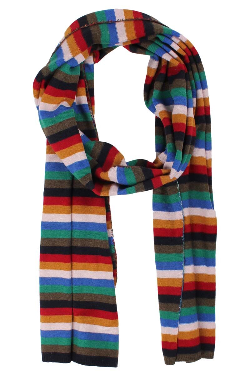 Danebundle-up Merino Scarf Royal Stripe