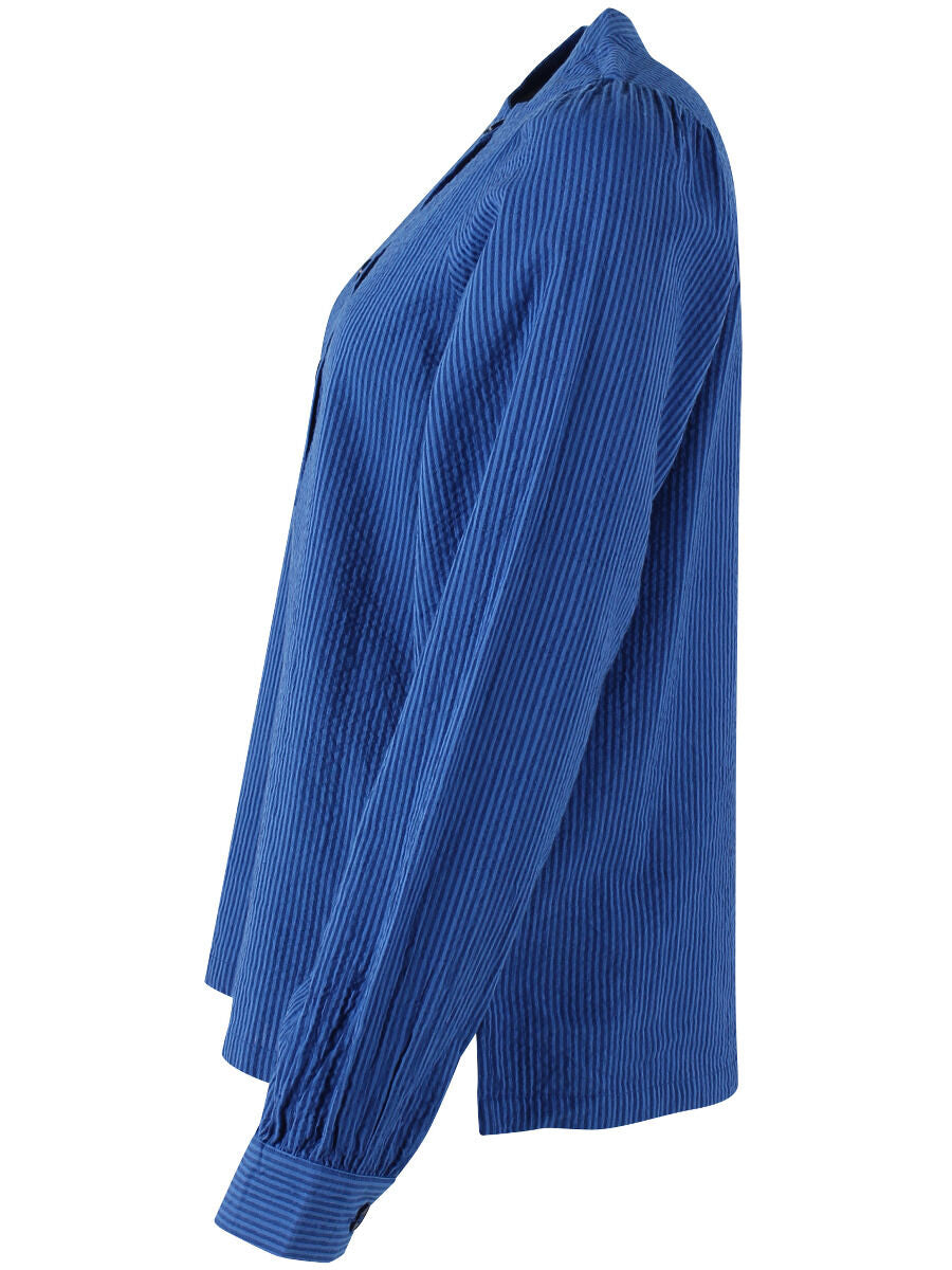 Danesanna Seersucker Shirt Deep Marine/Klein Blue