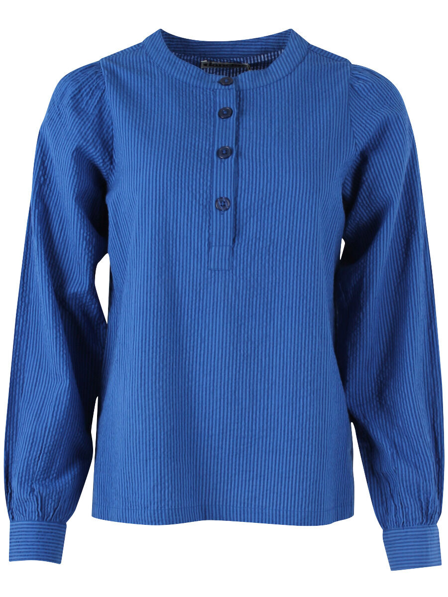 Danesanna Seersucker Shirt Deep Marine/Klein Blue