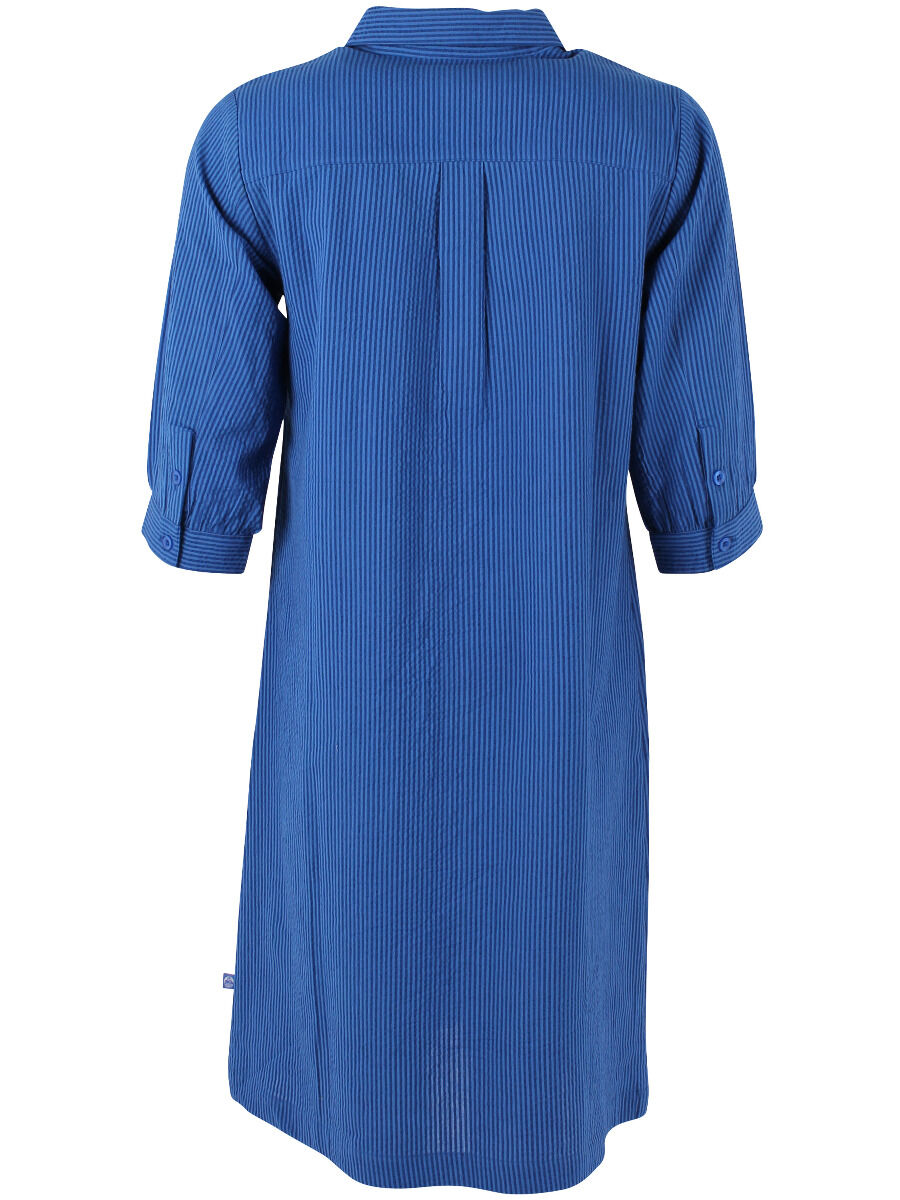 Danecarnation Seersucker Dress Deep Marine/Klein Blue
