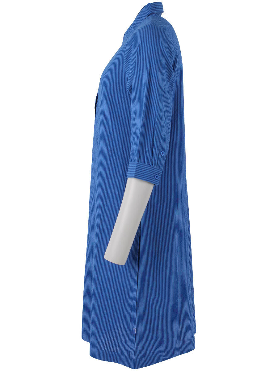 Danecarnation Seersucker Dress Deep Marine/Klein Blue