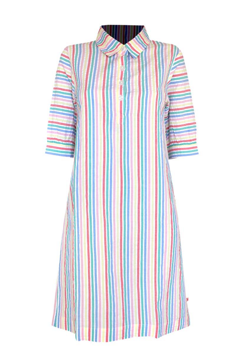 Danecarnation Searsucker Dress Multistripe