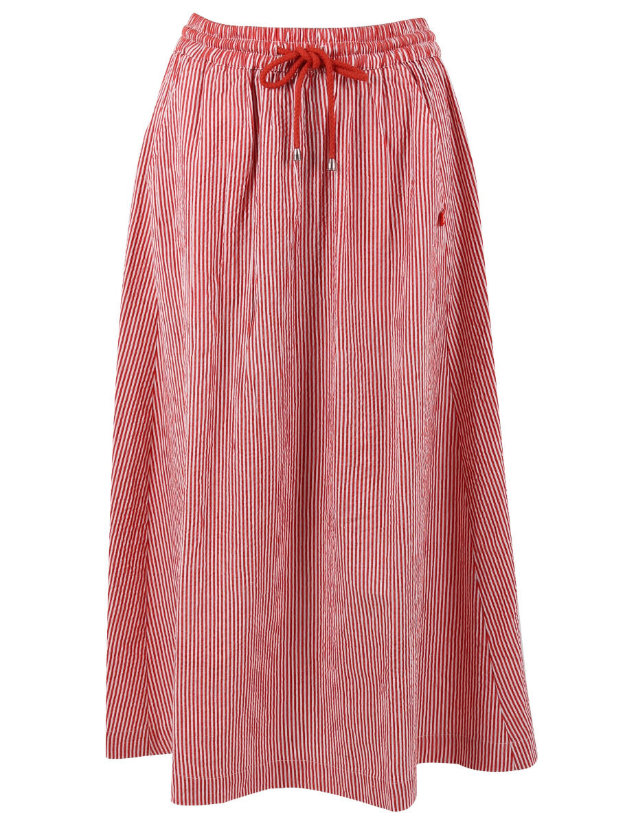 Danespresso Seersucker Skirt Bright Red/Chalk