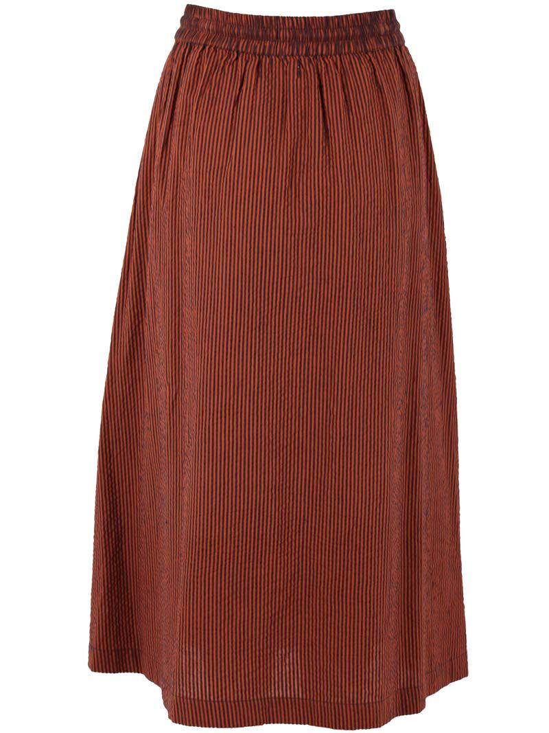 Danespresso Searsucker Skirt Rust/Dark Navy