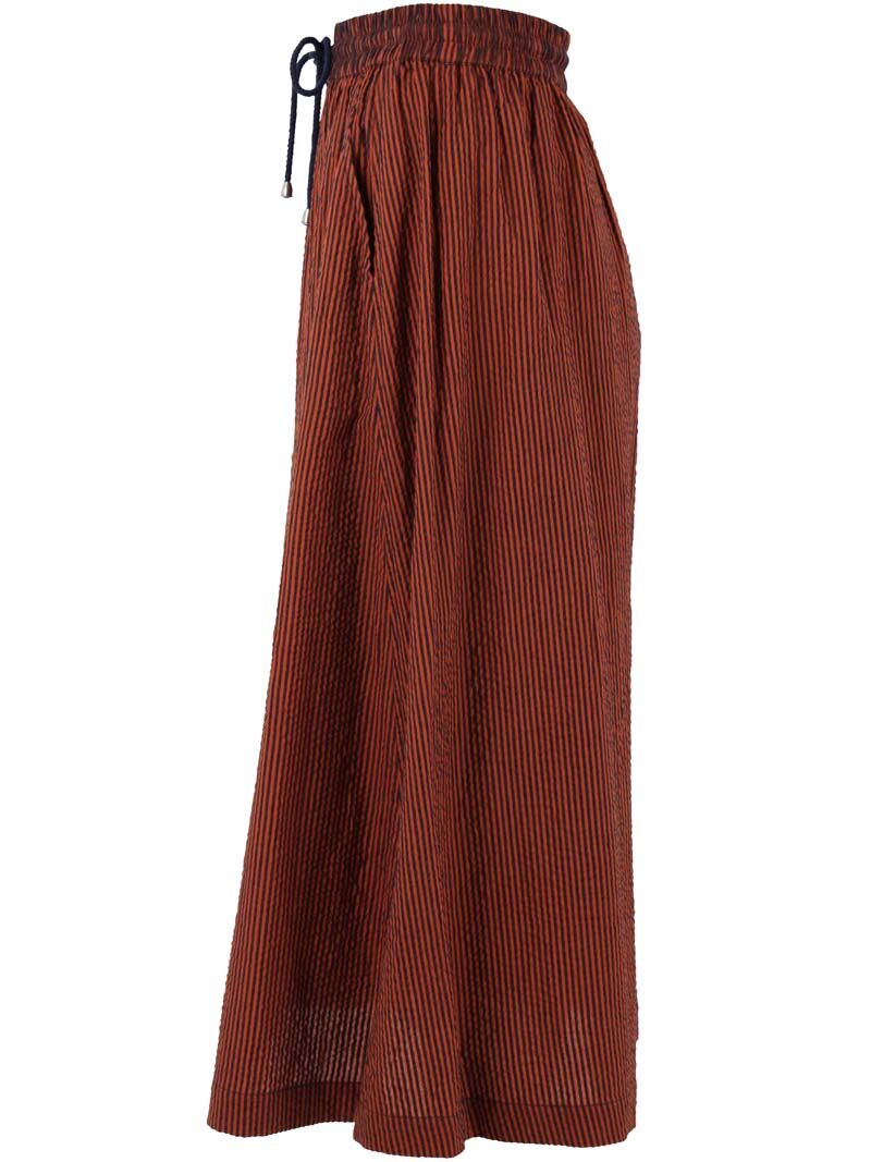 Danespresso Seersucker Skirt Rust/Dark Navy
