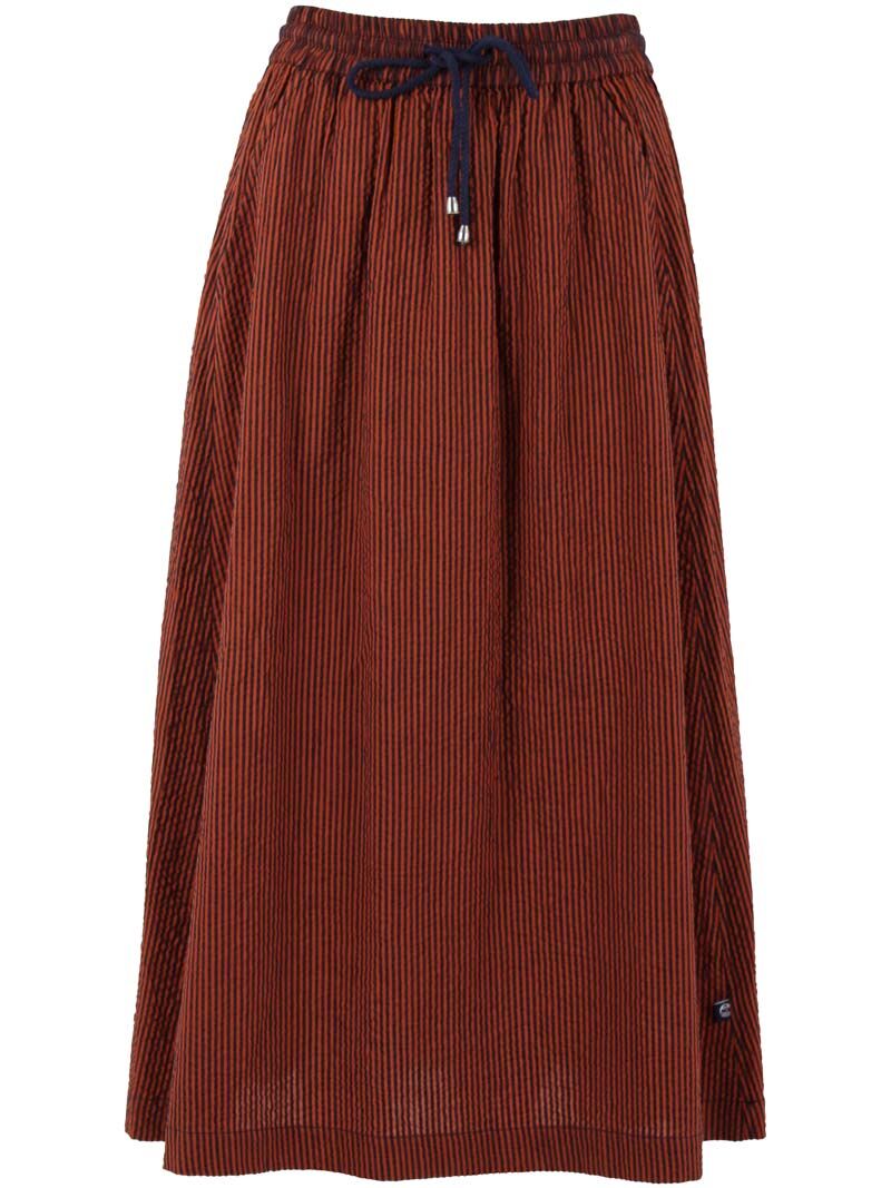 Danespresso Searsucker Skirt Rust/Dark Navy