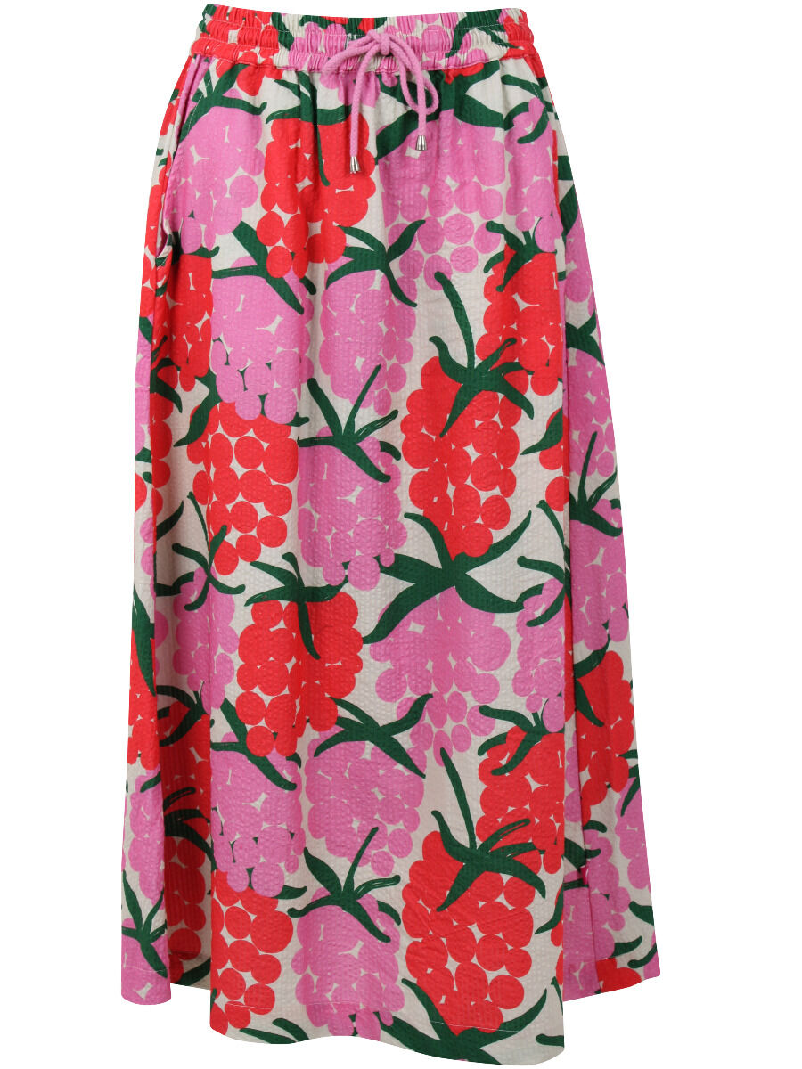 Danespresso Searsucker Skirt Super Pink/Bright Red MAXIBERRY