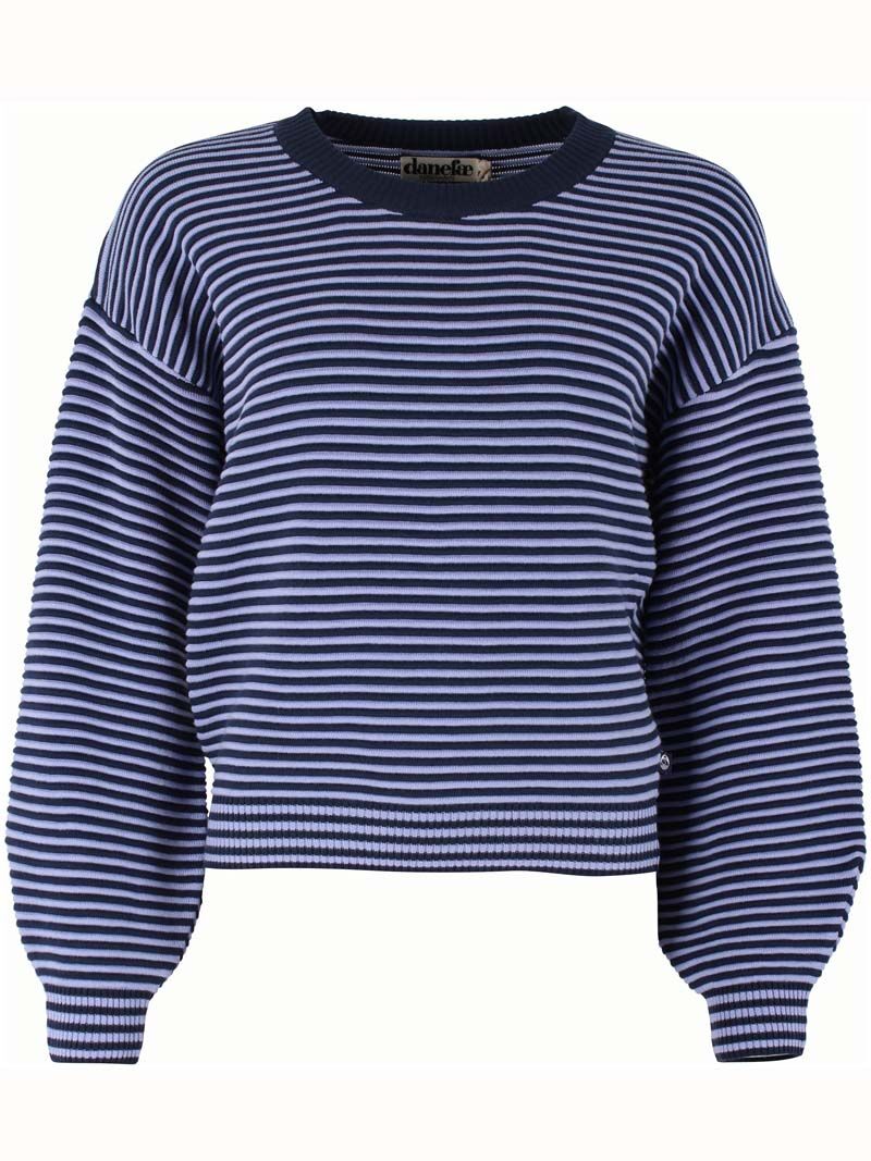 Danegold 3D Crotchet Knit Sweater Dark Navy/Ice Viola