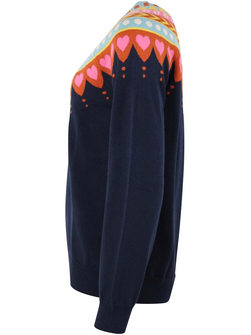 Danetrusty Cotton Knit Sweater Dark Navy