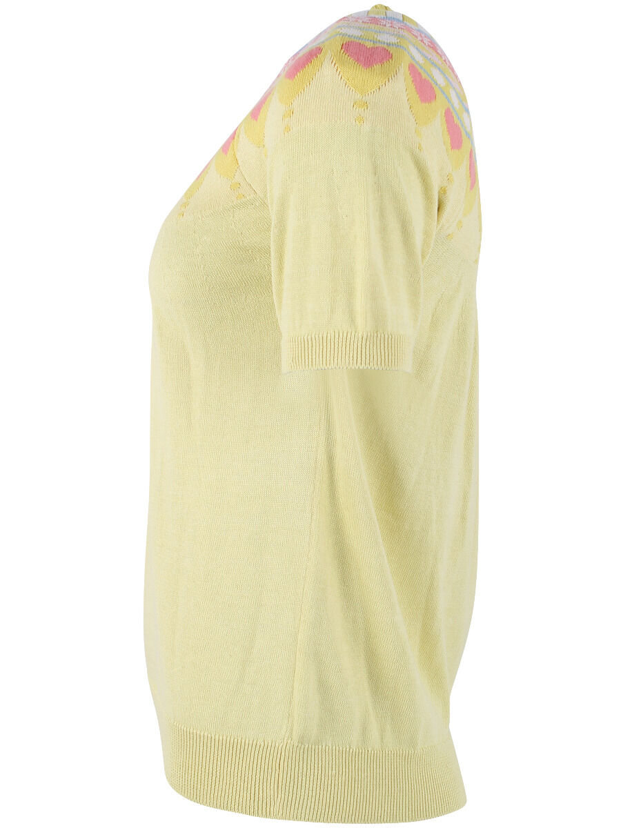 Danehope Cotton Knit Sweater Tee Pale Yellow