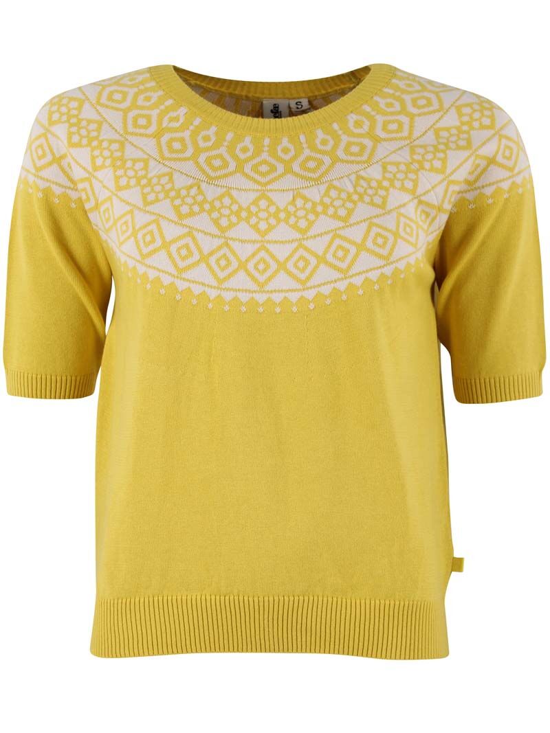 Danehope Cotton Knit Sweater Tee Faded yellow