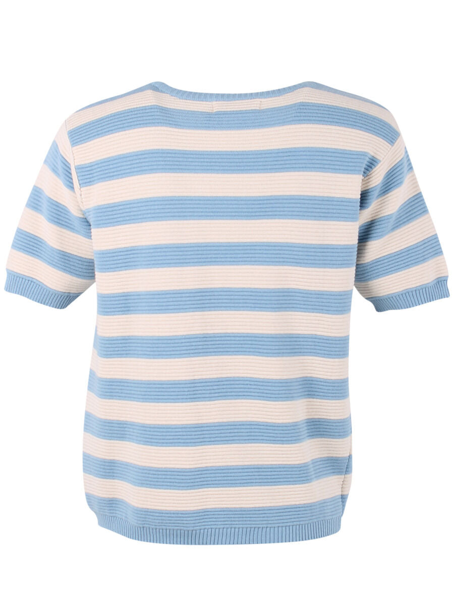 Danesilver 3D Crotchet Knit Tee Lt Blue/Chalk