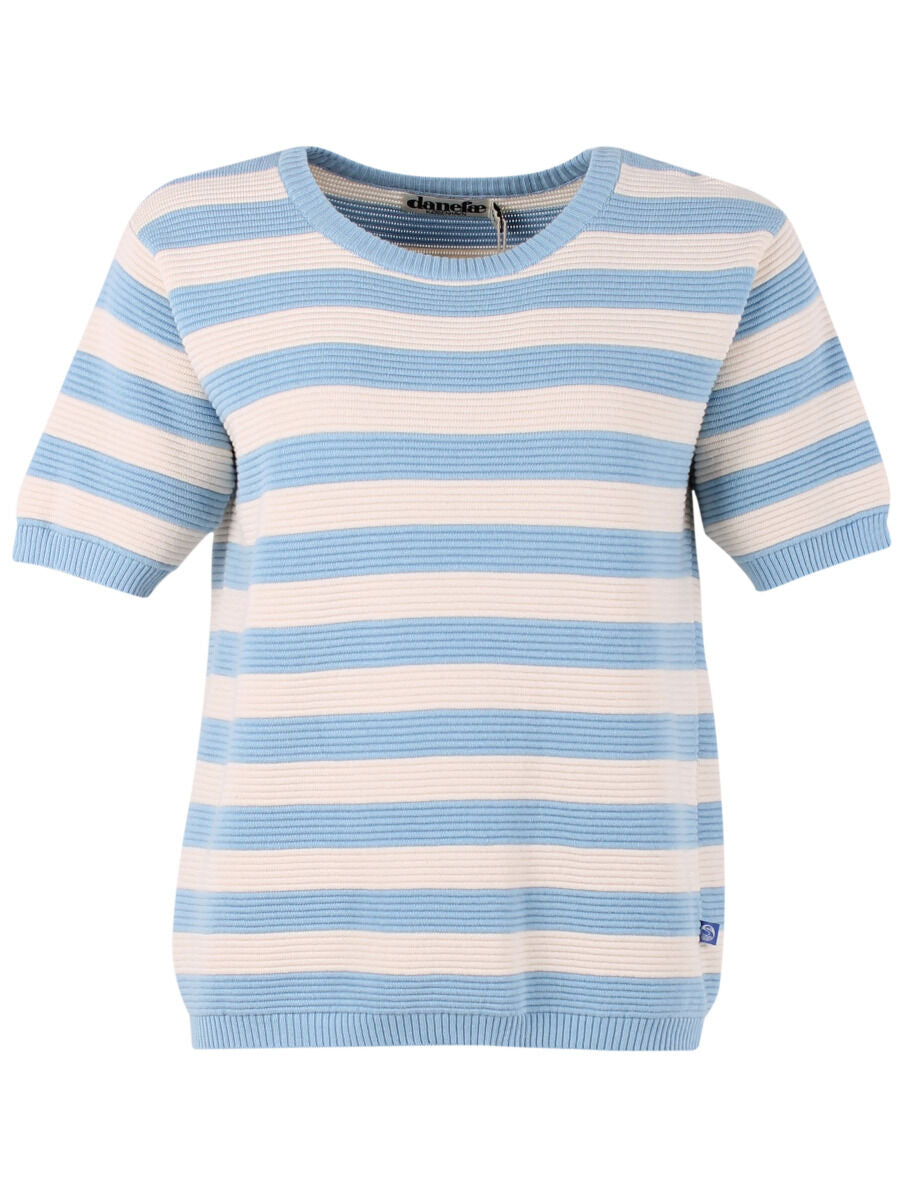 Danesilver 3D Crotchet Knit Tee Lt Blue/Chalk