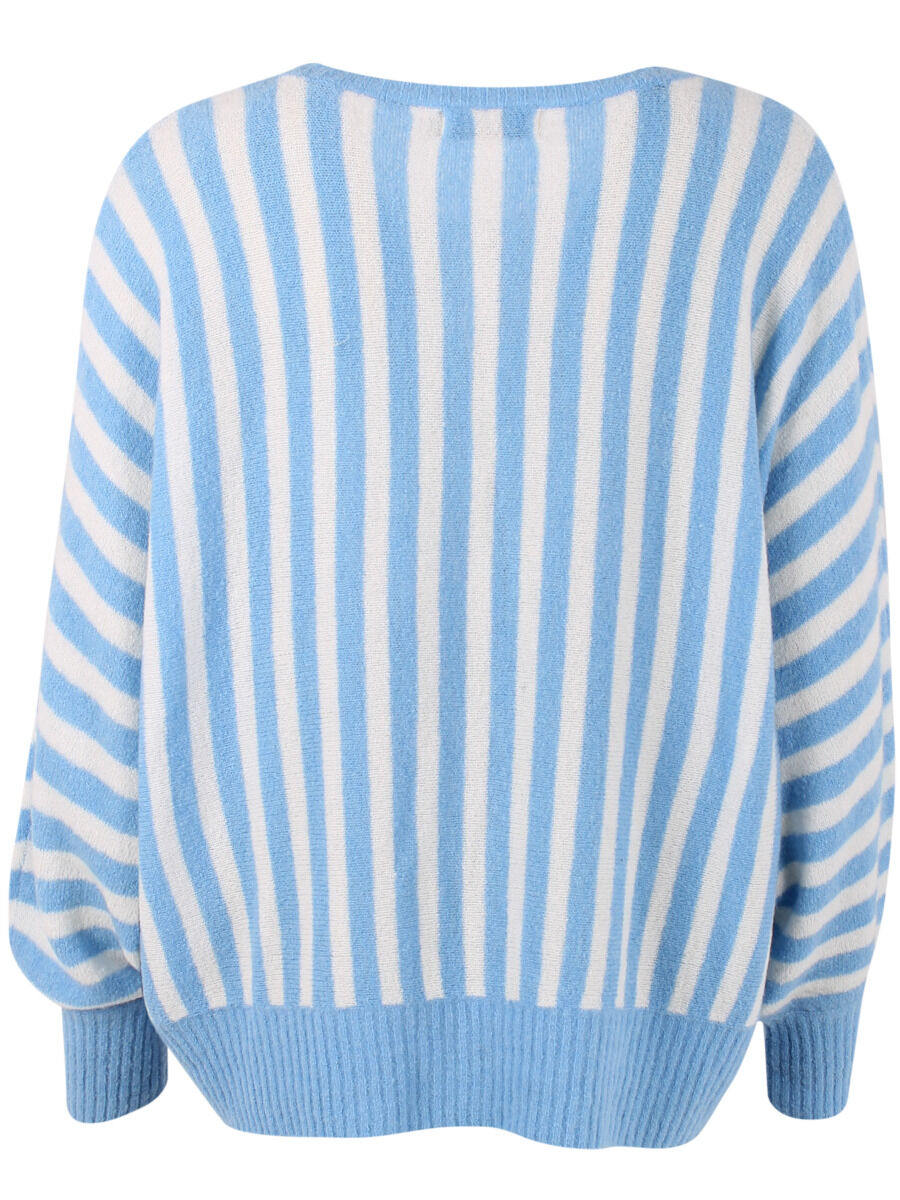 Danecaring Light Wool Cardigan Iceblue/Chalk