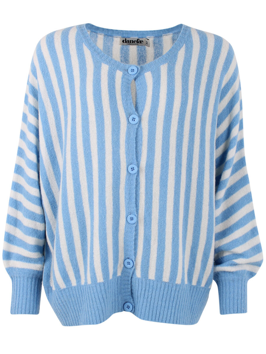 Danecaring Light Wool Cardigan Iceblue/Chalk