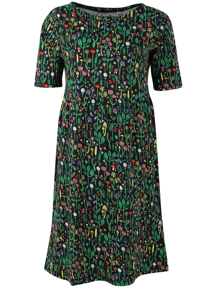 Danepoppy Dress Black BOTANICAL