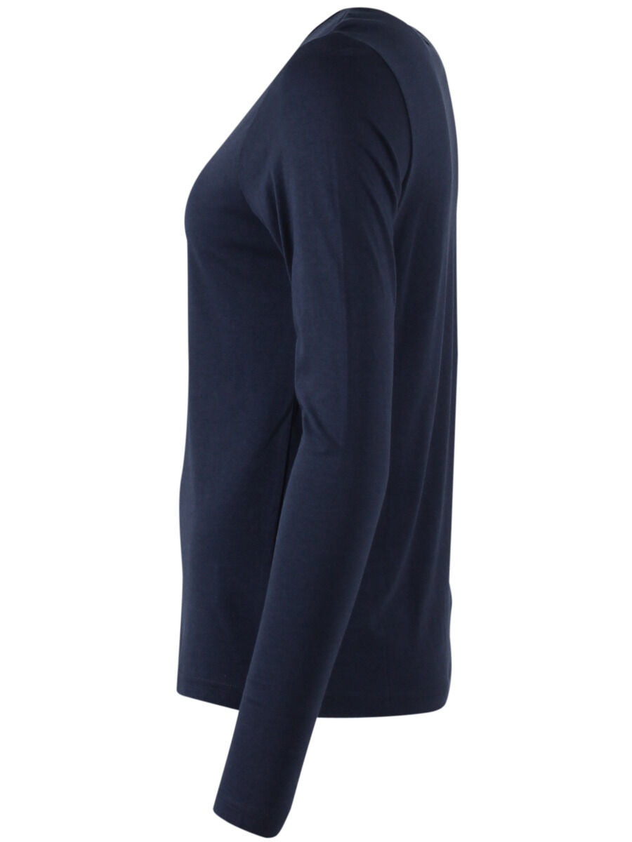 Lækker langærmet bluse i navyblå til kvinder